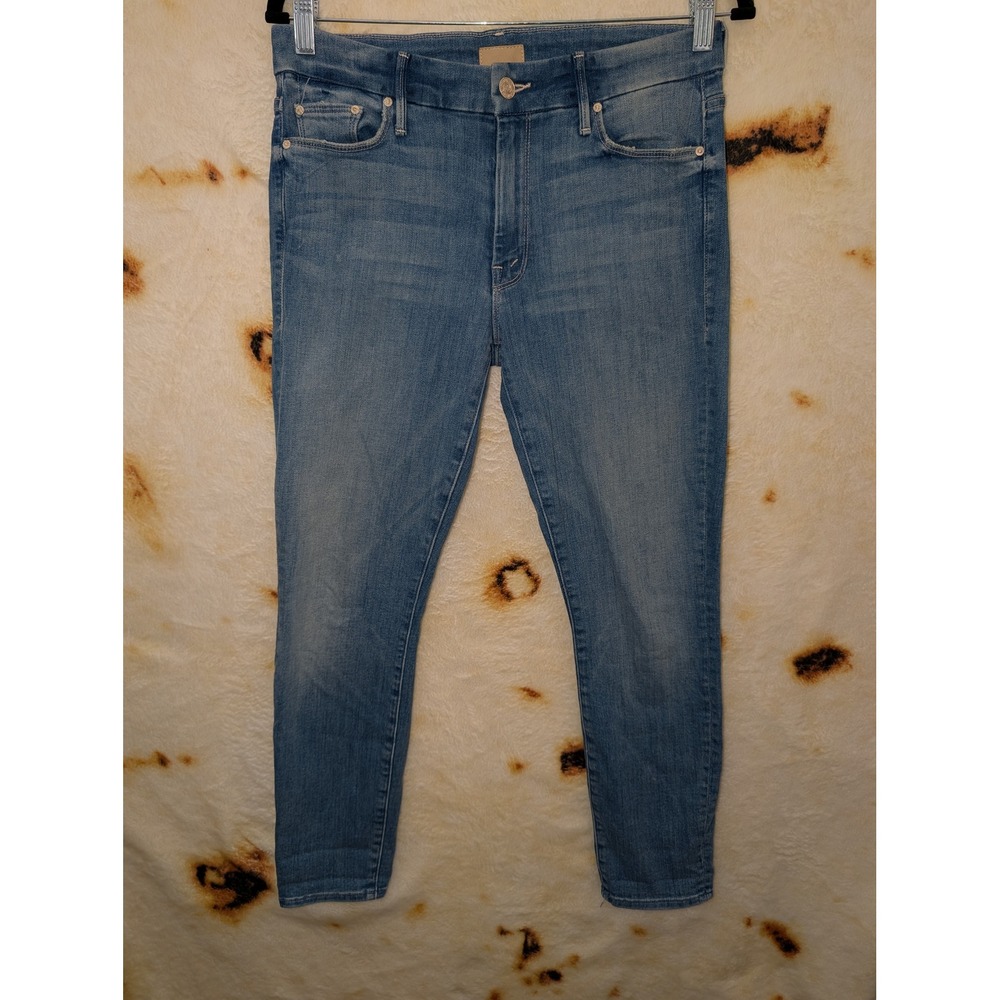 Mother The Looker Crop Jeans Well Played Medium Wash Skinny Size 28
